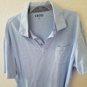 Izod Men's Baby Blue Polo Shirt, Size XXL